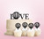 TC0175 Love Shell Party Wedding Birthday Acrylic Cake Topper Cupcake Toppers Decor Set 11 pcs