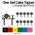 TC0177 Love Ship Wheel Party Wedding Birthday Acrylic Cake Topper Cupcake Toppers Decor Set 11 pcs