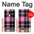 S3091 Pink Plaid Pattern Case For LG G7 ThinQ