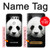 S1072 Panda Bear Case For LG V30, LG V30 Plus, LG V30S ThinQ, LG V35, LG V35 ThinQ