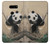 S2210 Panda Fluffy Art Painting Case For LG V30, LG V30 Plus, LG V30S ThinQ, LG V35, LG V35 ThinQ