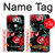 S3112 Rose Floral Pattern Black Case For LG V30, LG V30 Plus, LG V30S ThinQ, LG V35, LG V35 ThinQ