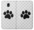 S2355 Paw Foot Print Case For Samsung Galaxy J3 (2018), J3 Star, J3 V 3rd Gen, J3 Orbit, J3 Achieve, Express Prime 3, Amp Prime 3