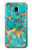 S2906 Aqua Turquoise Stone Case For Samsung Galaxy J3 (2018), J3 Star, J3 V 3rd Gen, J3 Orbit, J3 Achieve, Express Prime 3, Amp Prime 3