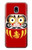 S3045 Japan Good Luck Daruma Doll Case For Samsung Galaxy J3 (2018), J3 Star, J3 V 3rd Gen, J3 Orbit, J3 Achieve, Express Prime 3, Amp Prime 3