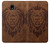 S2529 Leo Zodiac Tattoo Brown Graphic Print Case For Samsung Galaxy J7 (2018), J7 Aero, J7 Top, J7 Aura, J7 Crown, J7 Refine, J7 Eon, J7 V 2nd Gen, J7 Star