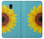 S3039 Vintage Sunflower Blue Case For Samsung Galaxy J7 (2018), J7 Aero, J7 Top, J7 Aura, J7 Crown, J7 Refine, J7 Eon, J7 V 2nd Gen, J7 Star