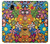 S3281 Colorful Hippie Flowers Pattern Case For Samsung Galaxy J7 (2018), J7 Aero, J7 Top, J7 Aura, J7 Crown, J7 Refine, J7 Eon, J7 V 2nd Gen, J7 Star