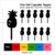 TA0697 Pineapple Silhouette Party Wedding Birthday Acrylic Cupcake Toppers Decor 10 pcs