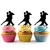 TA0707 Couple Ballroom Dancing Silhouette Party Wedding Birthday Acrylic Cupcake Toppers Decor 10 pcs