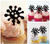 TA0730 Virus Silhouette Party Wedding Birthday Acrylic Cupcake Toppers Decor 10 pcs