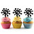 TA0730 Virus Silhouette Party Wedding Birthday Acrylic Cupcake Toppers Decor 10 pcs