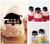TA0752 Wild Boar Pig Silhouette Party Wedding Birthday Acrylic Cupcake Toppers Decor 10 pcs