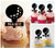 TA0770 Golf Ball Silhouette Party Wedding Birthday Acrylic Cupcake Toppers Decor 10 pcs