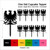 TA0772 Polish Eagle Silhouette Party Wedding Birthday Acrylic Cupcake Toppers Decor 10 pcs