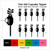 TA0775 Golf Club Bag Silhouette Party Wedding Birthday Acrylic Cupcake Toppers Decor 10 pcs