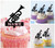 TA0789 Trumpet Music Instrument Silhouette Party Wedding Birthday Acrylic Cupcake Toppers Decor 10 pcs