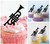 TA0789 Trumpet Music Instrument Silhouette Party Wedding Birthday Acrylic Cupcake Toppers Decor 10 pcs