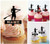TA0792 Stand Up Paddle Board Silhouette Party Wedding Birthday Acrylic Cupcake Toppers Decor 10 pcs