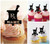 TA0802 Pharmacy Mortar Pestle Silhouette Party Wedding Birthday Acrylic Cupcake Toppers Decor 10 pcs
