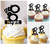 TA0806 Handcuffs Silhouette Party Wedding Birthday Acrylic Cupcake Toppers Decor 10 pcs