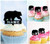 TA0818 Grizzly Bear Silhouette Party Wedding Birthday Acrylic Cupcake Toppers Decor 10 pcs