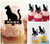 TA0822 Sitting Cat Silhouette Party Wedding Birthday Acrylic Cupcake Toppers Decor 10 pcs