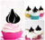 TA0835 Garlic Silhouette Party Wedding Birthday Acrylic Cupcake Toppers Decor 10 pcs