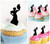 TA0841 Flamenco Dancing Woman Silhouette Party Wedding Birthday Acrylic Cupcake Toppers Decor 10 pcs