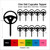 TA0848 Car Steering Wheel Silhouette Party Wedding Birthday Acrylic Cupcake Toppers Decor 10 pcs