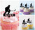 TA0859 Ice Hockey Player Silhouette Party Wedding Birthday Acrylic Cupcake Toppers Decor 10 pcs