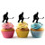 TA0859 Ice Hockey Player Silhouette Party Wedding Birthday Acrylic Cupcake Toppers Decor 10 pcs