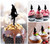 TA0877 Flapper Dancer Girl Silhouette Party Wedding Birthday Acrylic Cupcake Toppers Decor 10 pcs