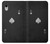 S3152 Black Ace of Spade Case For iPhone XR