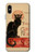 S2739 Chat Noir Black Cat Vintage Case For iPhone X, iPhone XS