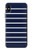 S2767 Navy White Striped Case For iPhone X, iPhone XS