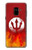 S2803 Fire Red Devil Spear Symbol Case For Samsung Galaxy A8 (2018)