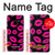 S2933 Pink Lips Kisses on Black Case For Samsung Galaxy A8 (2018)