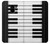S3078 Black and White Piano Keyboard Case For Samsung Galaxy A8 (2018)