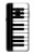 S3078 Black and White Piano Keyboard Case For Samsung Galaxy A8 (2018)