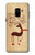 S3081 Wooden Raindeer Graphic Printed Case For Samsung Galaxy A8 (2018)