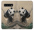 S2210 Panda Fluffy Art Painting Case For Samsung Galaxy S10