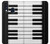 S3078 Black and White Piano Keyboard Case For Samsung Galaxy A40