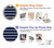 S2767 Navy White Striped Case For Samsung Galaxy A70