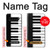 S3078 Black and White Piano Keyboard Case For Samsung Galaxy S10 5G