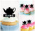 TA0884 Tea Pot Silhouette Party Wedding Birthday Acrylic Cupcake Toppers Decor 10 pcs