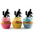 TA0890 Funny Toilet Silhouette Party Wedding Birthday Acrylic Cupcake Toppers Decor 10 pcs