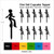 TA0900 Disco Dance Silhouette Party Wedding Birthday Acrylic Cupcake Toppers Decor 10 pcs