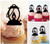 TA0902 Oil lamp Gas lighting Silhouette Party Wedding Birthday Acrylic Cupcake Toppers Decor 10 pcs