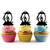 TA0902 Oil lamp Gas lighting Silhouette Party Wedding Birthday Acrylic Cupcake Toppers Decor 10 pcs